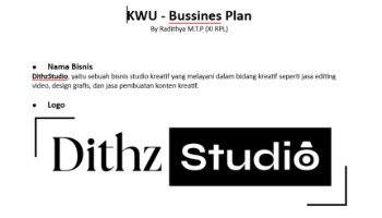DithzStudio - KWU Bussines Plan