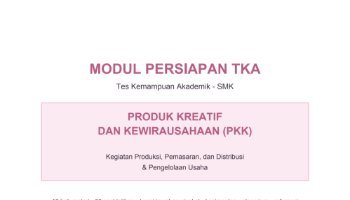E-Book TKA - Projek Kreatif Kewirausahaan