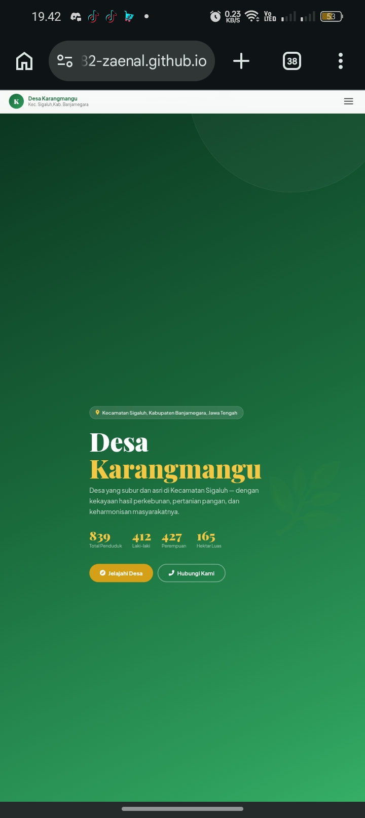 Website Desa Karangmangu Kec. Sigaluh