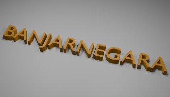 Font Banjarnegara - 3d Modeling