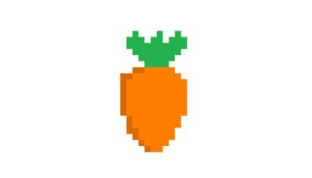 Fresh Carrot Pixel Art Design