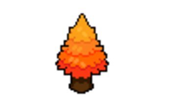 Gambar Pixel Pohon Musim Gugur