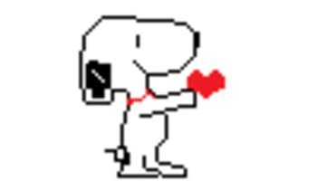 Gambar Pixel Snoopy Lucu Gemas