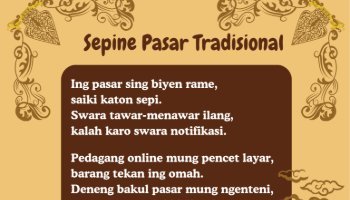 GEGURITAN BAHASA JAWA "SEPINE PASAR TRADISIONAL"