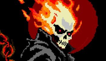 Ghost Rider Pixel [ PixilArt ] (P)