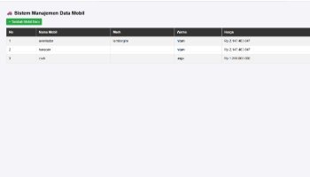 hasil aplikasi sederhana menggunakan PHP DAN MYSQL