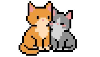 Sweet orange and grey cats