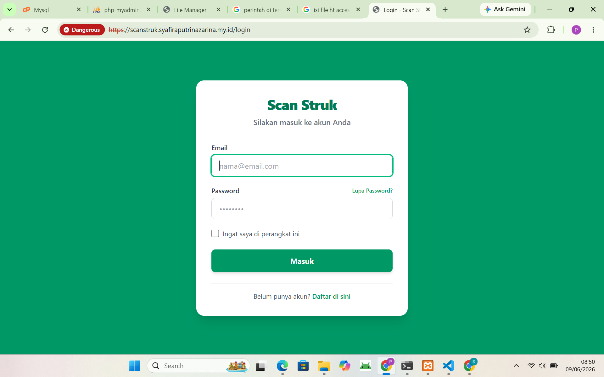 Website Smart Receipt Expense Tracking System