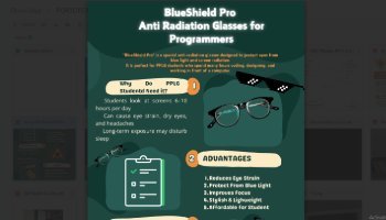 Infografis BlueShield Glasses