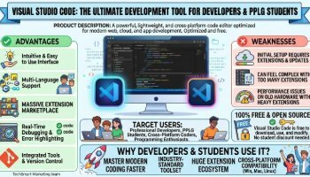 Infographic Promosi Visual Studio Code