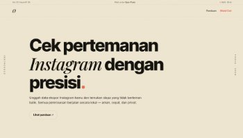 InstaCheck - tool untuk mencari tahu siapa yang tidak berteman balik di Instagram