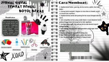 Jurnal Visual: Kreasi Tempat Pensil dari Botol Bekas