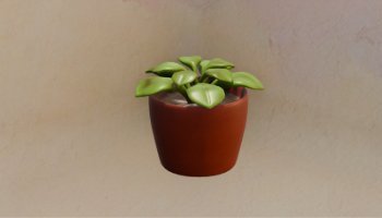 Karya 3D Model Tanaman Pot