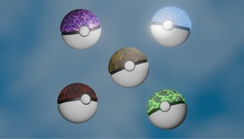 Karya Model 3D Poke Ball