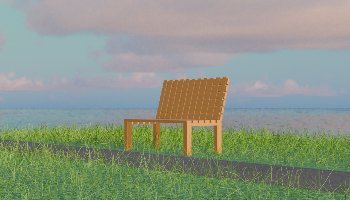 Kursi Low Poly - 3D Model