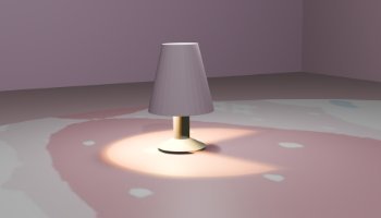 Lampu Belajar Pink - 3D