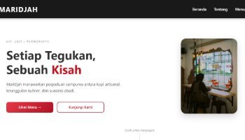 Landing Page Cafe Maridjah