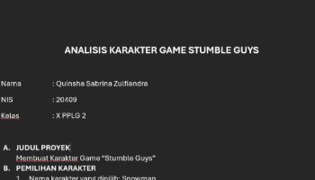 Laporan analisis karakter game stumble