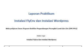 Laporan Instalasi FlyEnv dan Instalasi Wordpress