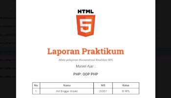 Laporan LKPD OOPPHP Dengan MySQL || RPL 1