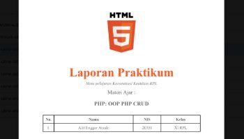 Laporan LKPD OOPPHPCRUD Dengan MySQL || RPL 1