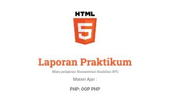 Laporan Materi Praktikum OOP PHP