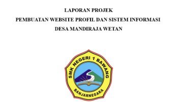 LAPORAN PROJEK WEBSITE DESA MANDIRAJA WETAN