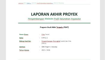 Laporan PSAT DPK 2 Web Desa