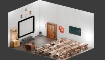 Layout Classroom 3D