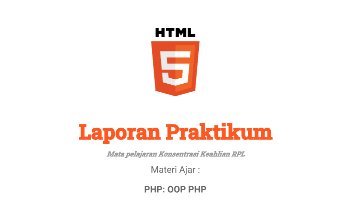 LKPD  Object Oriented Programming (OOP) PHP || XI RPL