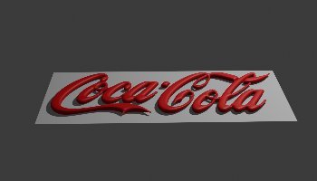 Logo Coca-Cola 2D To 3D