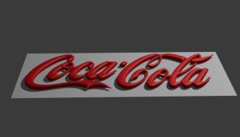 Logo Coca cola Blender - 3D