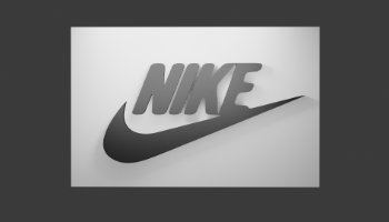 Logo Nike 2D to 3D