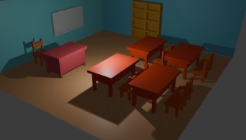 Membuat 3d ruang kelas blender