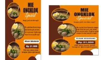 Membuat flyer Mie Ongklok menggunakan coreldraw