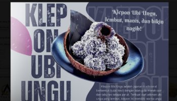 Membuat Poster Promosi Makanan Lokal