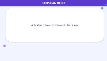 Mind Map Deret Dan Baris Matematika