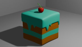 Mint Choco Cake 3d Modeling