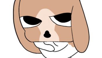 Mischievous cute brown dog face