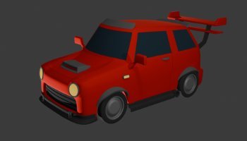Mobil Merah Stylized Base Lighting