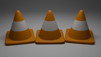 Model 3D Kerucut Lalu Lintas