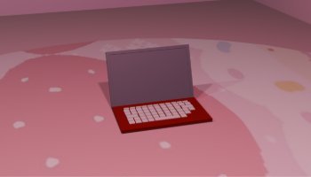Model Laptop Maroon - 3D
