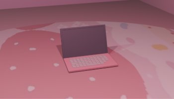 Model Laptop Pink - 3D