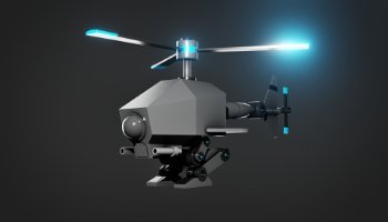 Model Robot Helikopter 3D Blender
