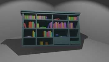 Modelig Rak Buku Low Poly