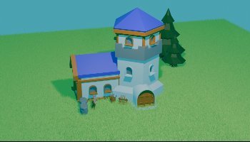 Modeling 3D Castle Low Poly