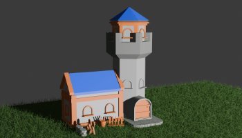 MODELING 3D KASTIL LOW POLY