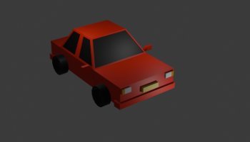 Modeling 3D - Mobil Merah