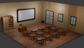 Modeling 3D Ruang Kelas Impian