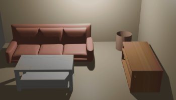 Modeling 3D Ruang tamu Meja Sofa